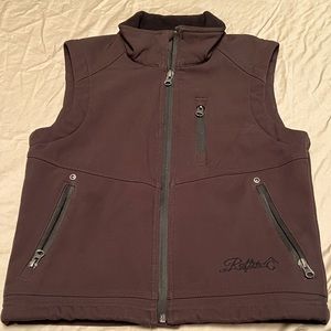 Boys Bonded Rafter C soft-shell brown zippered vest (Size Youth XS)